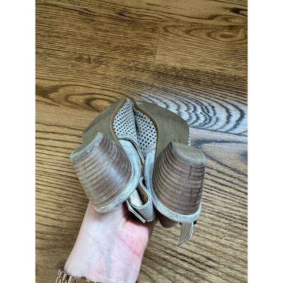 PAUL GREEN Gray Leather Adjustable Strap Arch Support Open Toe Sandal Size 5.5 - Picture 6 of 8